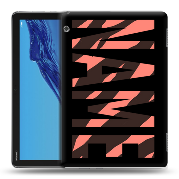 Силиконовый противоударный чехол на Huawei MediaPad T5 с принтом NAME