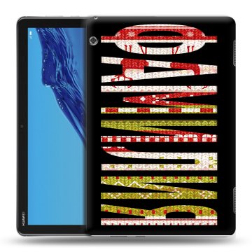 Силиконовый противоударный чехол на Huawei MediaPad T5 с принтом ФАМИЛИЯ