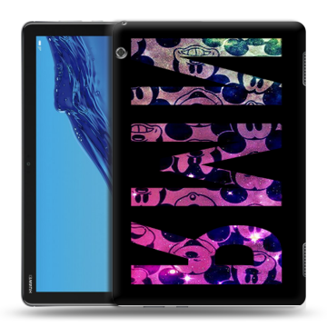 Силиконовый противоударный чехол на Huawei MediaPad T5 с принтом ИМЯ