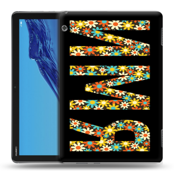 Силиконовый противоударный чехол на Huawei MediaPad T5 с принтом ИМЯ