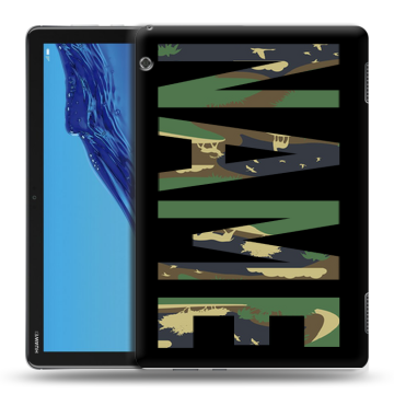 Силиконовый противоударный чехол на Huawei MediaPad T5 с принтом NAME