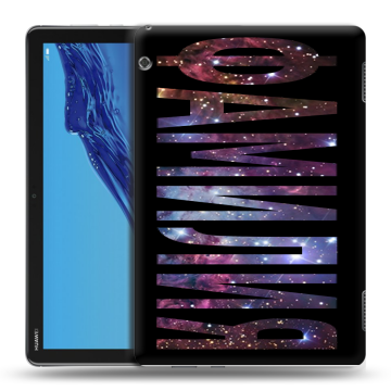 Силиконовый противоударный чехол на Huawei MediaPad T5 с принтом ФАМИЛИЯ