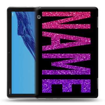 Силиконовый противоударный чехол на Huawei MediaPad T5 с принтом NAME