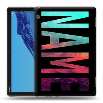 Силиконовый противоударный чехол на Huawei MediaPad T5 с принтом NAME