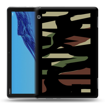 Силиконовый противоударный чехол на Huawei MediaPad T5 с принтом NAME