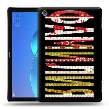 Силиконовый чехол на Huawei MediaPad M5 Lite с принтом ФАМИЛИЯ