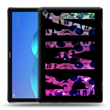 Силиконовый чехол на Huawei MediaPad M5 Lite с принтом ИМЯ