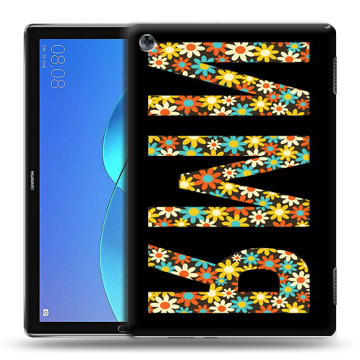 Силиконовый чехол на Huawei MediaPad M5 Lite с принтом ИМЯ