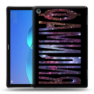 Силиконовый чехол на Huawei MediaPad M5 Lite с принтом ФАМИЛИЯ