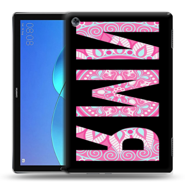 Силиконовый чехол на Huawei MediaPad M5 Lite с принтом ИМЯ