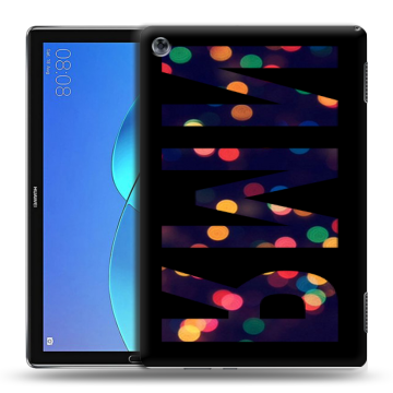 Силиконовый чехол на Huawei MediaPad M5 Lite с принтом ИМЯ