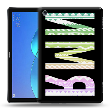 Силиконовый чехол на Huawei MediaPad M5 Lite с принтом ИМЯ