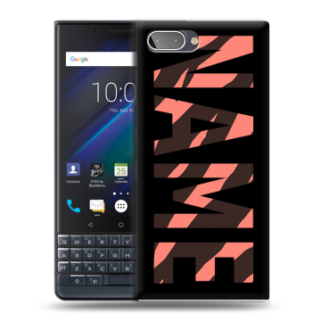Пластиковый чехол на BlackBerry KEY2 LE с принтом NAME