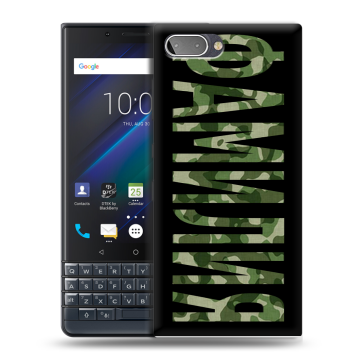 Пластиковый чехол на BlackBerry KEY2 LE с принтом ФАМИЛИЯ