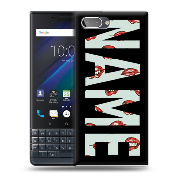 Пластиковый чехол на BlackBerry KEY2 LE с принтом NAME
