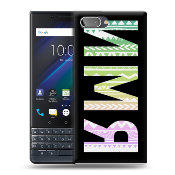 Пластиковый чехол на BlackBerry KEY2 LE с принтом ИМЯ