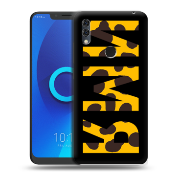 Силиконовый чехол на Alcatel 5V с принтом ИМЯ