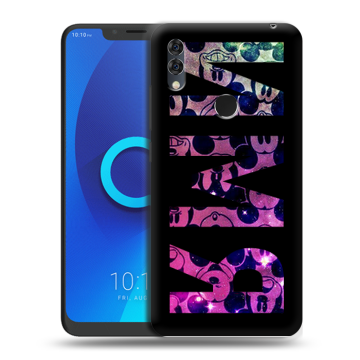Силиконовый чехол на Alcatel 5V с принтом ИМЯ