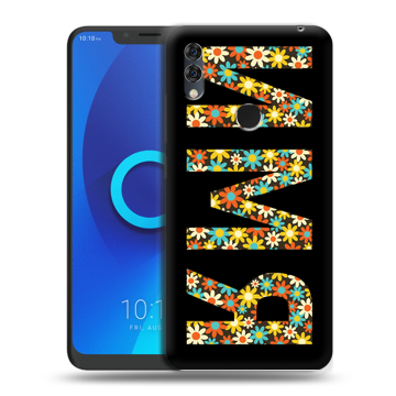 Силиконовый чехол на Alcatel 5V с принтом ИМЯ
