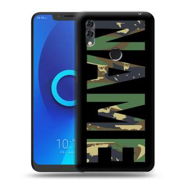 Силиконовый чехол на Alcatel 5V с принтом NAME