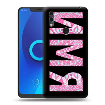 Силиконовый чехол на Alcatel 5V с принтом ИМЯ