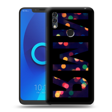 Силиконовый чехол на Alcatel 5V с принтом ИМЯ