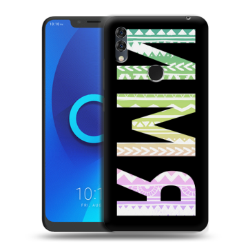 Силиконовый чехол на Alcatel 5V с принтом ИМЯ