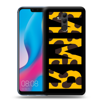 Силиконовый противоударный чехол на Huawei Mate 20 Lite с принтом ИМЯ