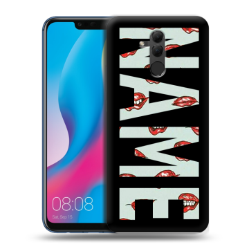 Силиконовый противоударный чехол на Huawei Mate 20 Lite с принтом NAME