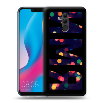 Силиконовый противоударный чехол на Huawei Mate 20 Lite с принтом ИМЯ
