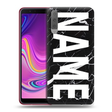 Силиконовый противоударный чехол на Samsung Galaxy A7 (2018) с принтом NAME
