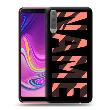 Силиконовый противоударный чехол на Samsung Galaxy A7 (2018) с принтом NAME
