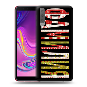 Силиконовый противоударный чехол на Samsung Galaxy A7 (2018) с принтом ФАМИЛИЯ