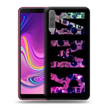 Силиконовый противоударный чехол на Samsung Galaxy A7 (2018) с принтом ИМЯ