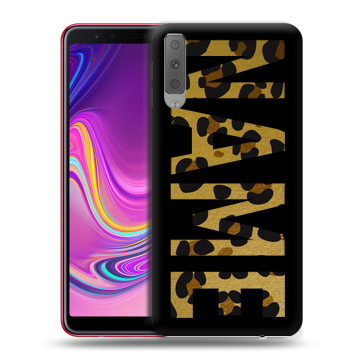 Силиконовый противоударный чехол на Samsung Galaxy A7 (2018) с принтом NAME