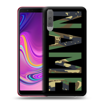 Силиконовый противоударный чехол на Samsung Galaxy A7 (2018) с принтом NAME
