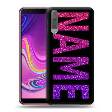 Силиконовый противоударный чехол на Samsung Galaxy A7 (2018) с принтом NAME