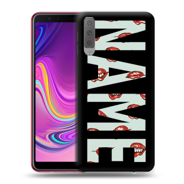 Силиконовый противоударный чехол на Samsung Galaxy A7 (2018) с принтом NAME