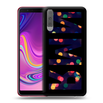 Силиконовый противоударный чехол на Samsung Galaxy A7 (2018) с принтом ИМЯ