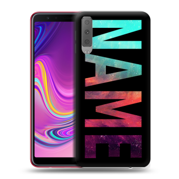 Силиконовый противоударный чехол на Samsung Galaxy A7 (2018) с принтом NAME