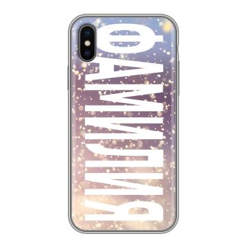 Силиконовый чехол на Iphone X/XS с принтом ФАМИЛИЯ