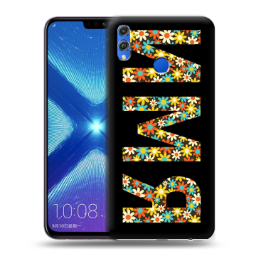 Силиконовый чехол на Huawei Honor 8X с принтом ИМЯ