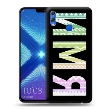 Силиконовый чехол на Huawei Honor 8X с принтом ИМЯ