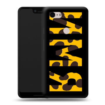 Силиконовый чехол на Google Pixel 3 XL с принтом ИМЯ