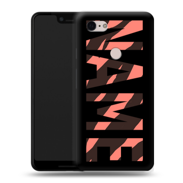 Силиконовый чехол на Google Pixel 3 XL с принтом NAME