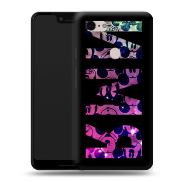 Силиконовый чехол на Google Pixel 3 XL с принтом ИМЯ