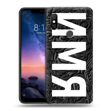 Силиконовый чехол на Xiaomi RedMi Note 6 Pro с принтом ИМЯ