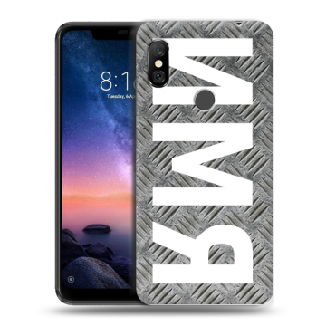 Силиконовый чехол на Xiaomi RedMi Note 6 Pro с принтом ИМЯ