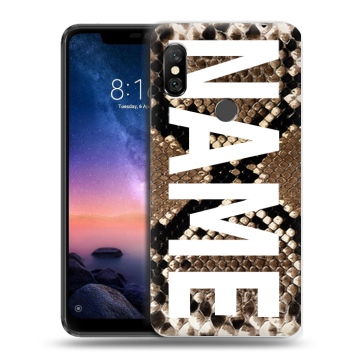 Силиконовый чехол на Xiaomi RedMi Note 6 Pro с принтом NAME