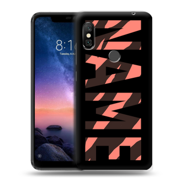Силиконовый чехол на Xiaomi RedMi Note 6 Pro с принтом NAME